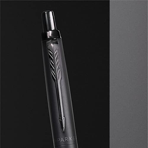 Parker Jotter XL Ballpond Pen | Monocromo preto fosco | Ponto médio | Tinta azul | Caixa de presente
