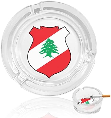 Emblema nacional da República do Líbano Ashtray Cigarte Cigarette Glass Cinzel Solder para o escritório em casa