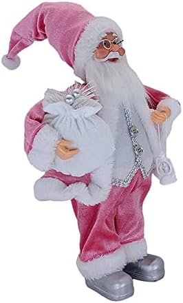 Decorações de Natal Papai Noel Doll Doll Ornament Pink Standing Pose Presente Pingente de Natal Feliz Natal Decoração do presente