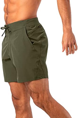 Hylete Verge III Athletic Gym Shorts para homens com bolsos