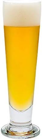 Restaurantware com 14 onças de copos de cerveja de altura, conjunto de copos Pilsner de 12 pés altos-Conjunto de vidro de vidro de