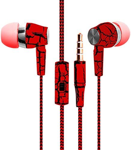 Design nylon trançado rachadura fone de ouvido corda Earpieces estéreo baixo mp3 fone de ouvido com microfone para celular