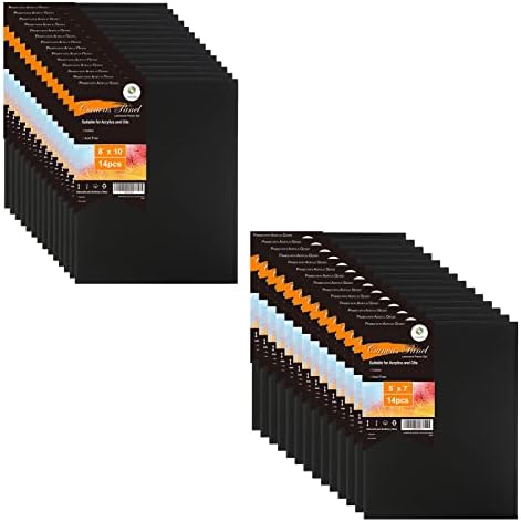 Os painéis de tela preta do CONDA definem 8x10 polegadas, pacote de 14 e 5x7 polegadas. Pacote de 14, sem algodão