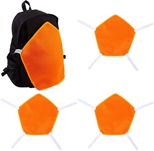 Jiaufmi 4 PCs Blaze Painel de segurança laranja para mochila Painel de laranja pentagonal com 2 PCs Sacos de armazenamento de caça