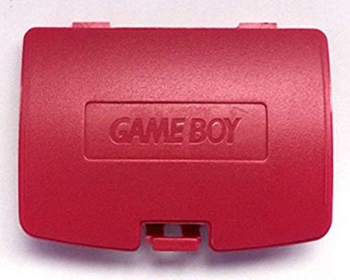 Tampa da lente da tela de aula de substituição e capa de tampa da porta da bateria para Gameboy Color GBC System Red