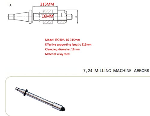 ISO30A-16-315mm, 7:24 barra de moagem de haste de haste de haste