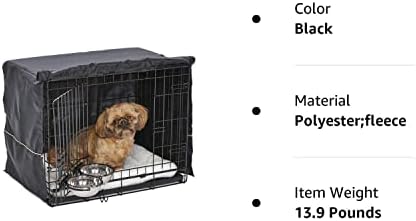 ICRATE DOG CRATE STILTER KIT | Kit de caixa de cães de 24 polegadas ideal para raças de cães pequenos || Inclui caixotes de cães, cama de estimação, 2 tigelas de cachorro e capa de caixa de cachorro