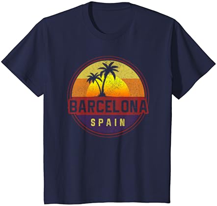 T-shirt de Barcelona-Espanha Espanha Vintage Retro Summer Gift