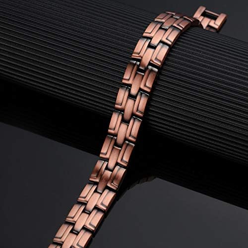 Pulseira magnética de cobre puro MagEnergy para homens, com 3500GAUSSUSS-MAGNETS Presentes de jóias ajustáveis ​​para