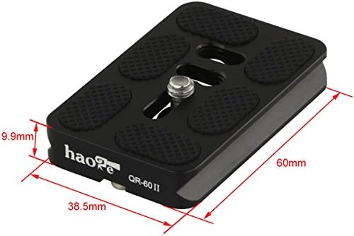 Haoge 140mm Slide Nodal Slide dupla Placa de foco de cauda com grampo de liberação rápida de metal e placa de 60 mm para