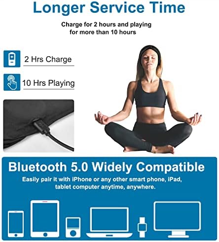 Bandy Bluetooth Bulypazy Bluetooth para mulheres, alto -falantes HD Bluetooth 5.0 fones de ouvido sem fio, banda de cabeça