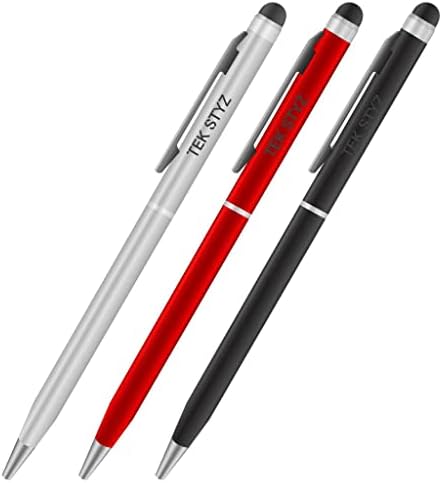 Pen Pro Stylus para Asus Zenpad 7.0 com tinta, alta precisão, forma mais sensível e compacta para telas de toque [3 pacote-preto-silver]
