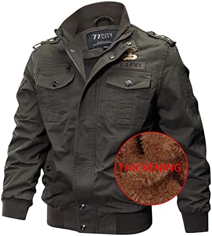Ymosrh masculino casaco de outono masculino roupas militares zíper bolso de casacos de moda de casaco respirável solto