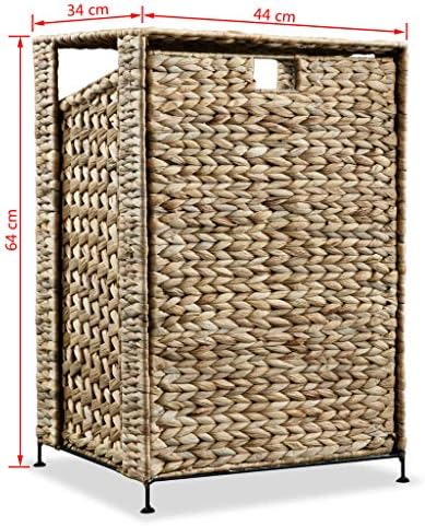 Charmma Lavanderry Basket 17,3 x13.4 x25.2 Water Hyacinth-Brown-5.3kg