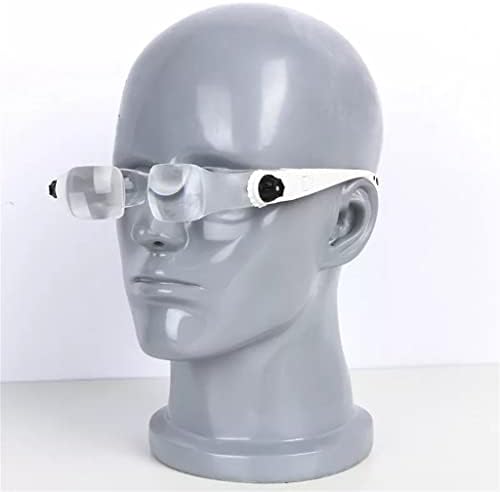 Yebdd 3,8x lupa na cabeça de vidro TV de óculos com suporte de telefone e copos