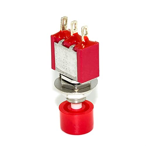 Micro comutador vermelho On- pequenos interruptores de alternância 3pin 6mm mini-interruptor de botão de retorno automático
