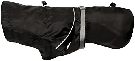Capa de chuva de guarda-costas foufoudog para cães, preto, 2x-grande