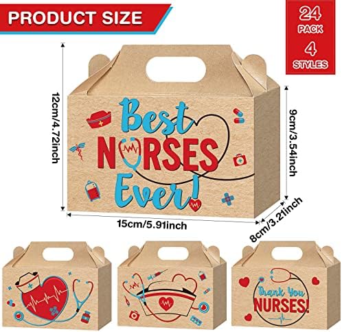 24 PCs obrigado enfermeiro Party Candy Boxes Melhores enfermeiras de todos os enfermeiros de mamadeira