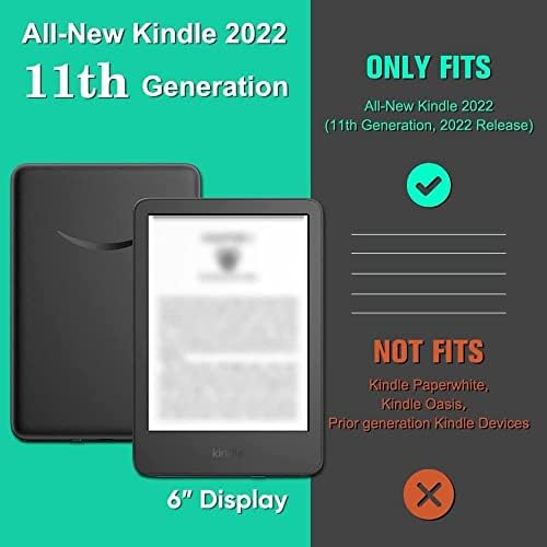 LEDIYougou Kindle Caso para o Kindle 11th Generation 2022 Lançamento, Case de proteção Slim Auto Wake/Sleep Smart para 5 polegadas Kindle 2022 Modelo Part29le-Daring to Dream Again