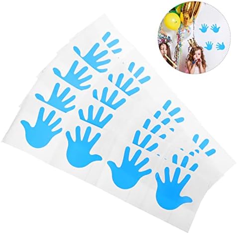Homoyoyo 20 pares pequenos adesivos de impressão de palma da mão folhas de adesivo de decoração de berçário para crianças decoração de decoração para crianças garotas adesivas para crianças em forma de parede de parede decalques de parede de parede adesiva de pvc adesivo