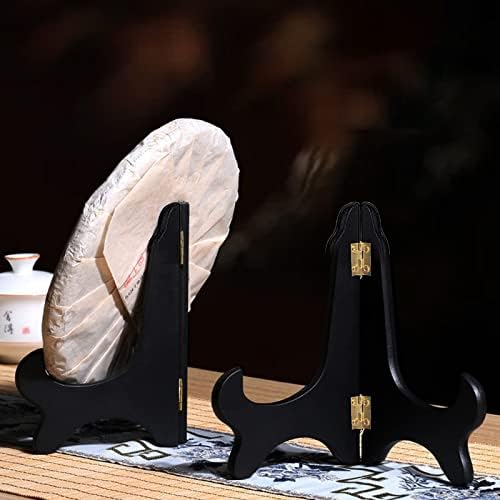 Naudilife Wooden Display Stand Plate Stands para exibição Decorative Picture Stand Stand Holder Eanels-Black