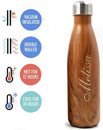 FunnyGuys personalizados de parede dupla personalizada aço inoxidável a vácuo garrafa de água isolada de 17 onças de aniversário