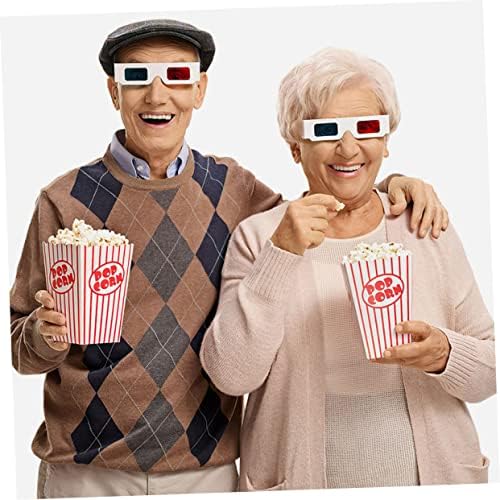 Solustre 160 PCs Papel 3D óculos descartáveis ​​óculos descartáveis ​​3d Gama 3D Casos de óculos anaglyph vermelho azul