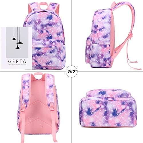 Mochila Soekidy Unicorn para garotas Backpacks Bookbags de criança com bolsa de lápis de lancheira 3 em 1 Desenta bolsas escolares para 3 anos ou mais…