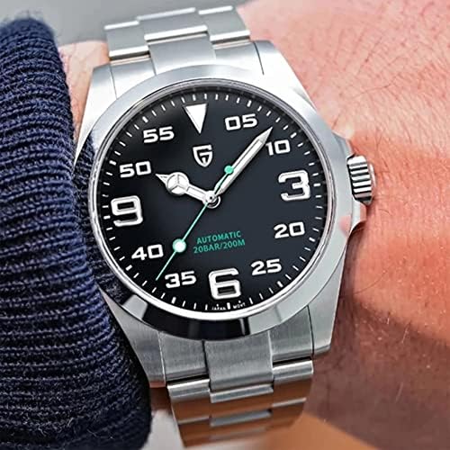 Por Benyar Pagani Design NH35 Watch for Men ， Aço inoxidável Relógios à prova d'água de aço inoxidável ， Sapphire Glass Men's Mechanical Watches ， Classic Black PD-1692