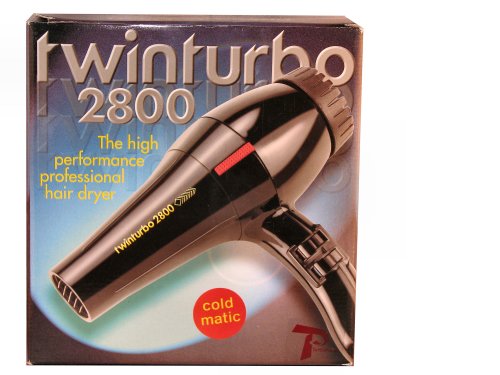 Turbo Power Twinturbo 2800 Secador de cabelo Coldmatic, preto, 1 contagem