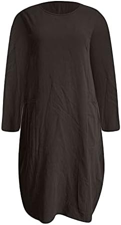 Vestidos pretos para mulheres de manga longa e de manga longa Mulheres da primavera de túnica clássica de viagem