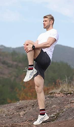 Kuenlun Top Men's Athletic Shorts Quick Dry Workout Gym Shorts com bolsos com zíper para esportes de caminhada 7 polegadas