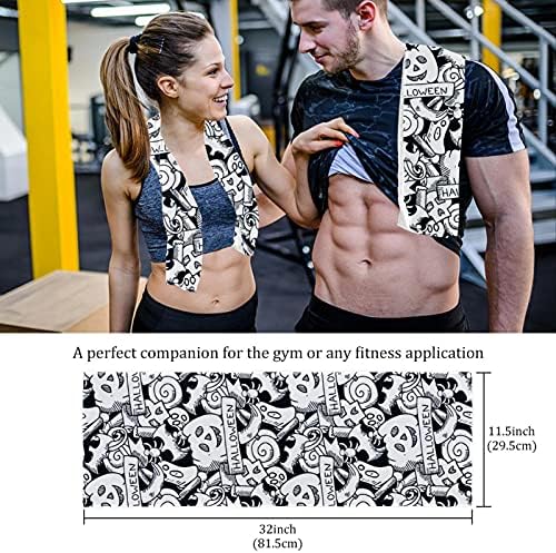 Deyya Microfiber Gym Towels Sports Sports Fitness Workout 2 pacote reutilizável Toalha de suor macio para ioga Running Swimming