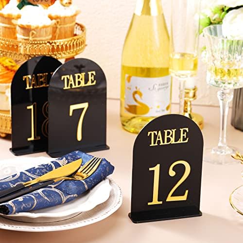 20 PCS Números de tabela 1-20 Números de mesa de casamento Números de tabela de tabela de acrílico em branco Números de tabela