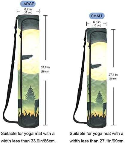 Bolsa de tapete de ioga, animais selvagens animais selvagens exercícios de ioga transportadora