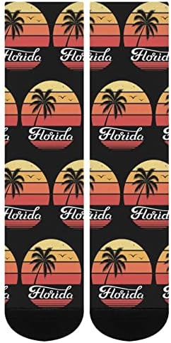 Meias altas da palmeira do sol da Flórida engraçadas quentes sobre as meias de tubo da panturrilha meias de combinação