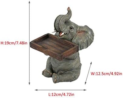 Titular do cartão de visita de elefante - Tabel de bancada fofa Top de resina elefante elefante Figura Ornamento de mesa Organizador