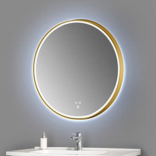 Espelho espelho de maquiagem espelhos montados na parede, moderno espelho de banheiro iluminado tela de toque anti nevoeiro