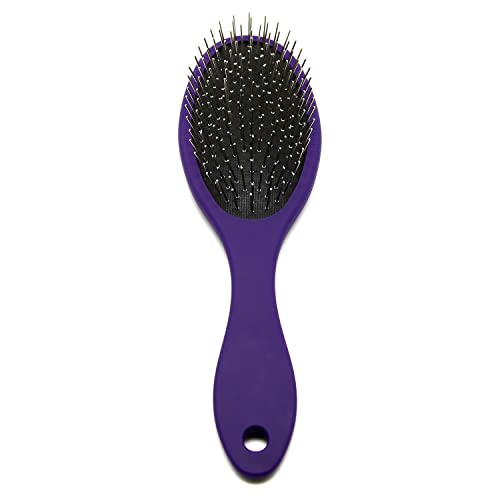 Celemoon Professional Premium Pet Brohwing Rounded Pin Brush, Removendo nós, Matts, emaranhados, subpêlo solto e derramamento