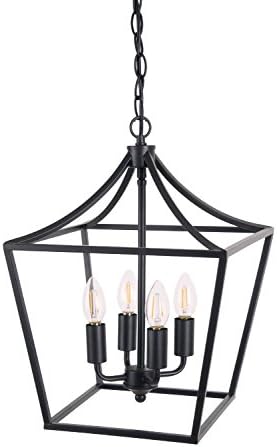 Lighting Homenovo Marden Chandelador de 4 luzes, iluminação de estilo industrial para entrada, corredor e sala de jantar