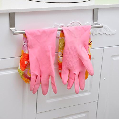 Toalhas doiTool, aço inoxidável sobre a porta de toalha da porta escovada cabide sobre o armário da cozinha da cozinha barra