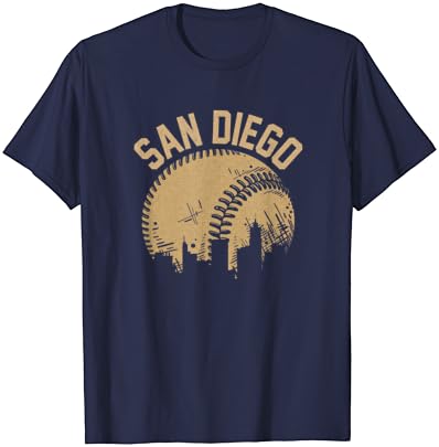 San Diego Baseball Skyline da Califórnia Treinador T-shirt Fan