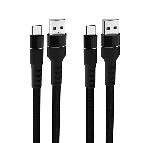 Cabo Miiper USB C, [2 pacote, 6 pés] Cabo de nylon USB do carregador de 6 pés], USB A para o cabo de carregamento