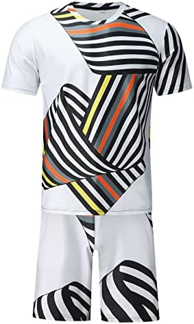 Xiloccer masculino masculino roupas 90s Roupa de roupas estéticas mass shorts e um pescoço redondo de moda de camisa Camiseta