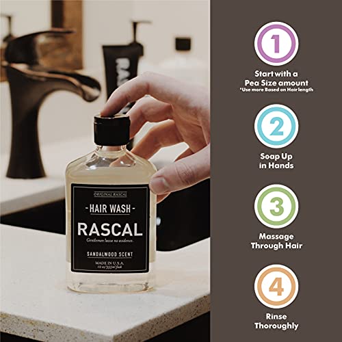 Rascal Hair Wash for Men - Shampoo com óleo de coco