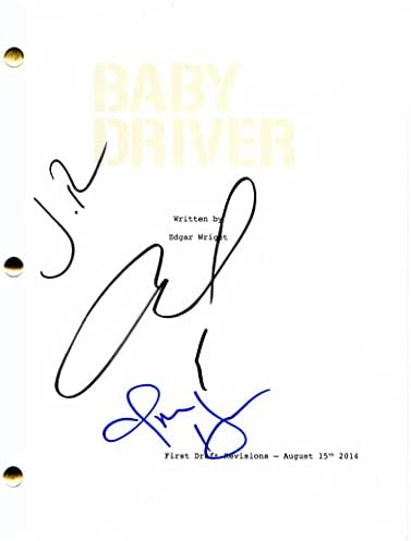 Jon Bernthal, Ansel Elgort e Jon Hamm elenco assinou o Autograph Baby Driver Script Full Movie - Dirigido por Edgar