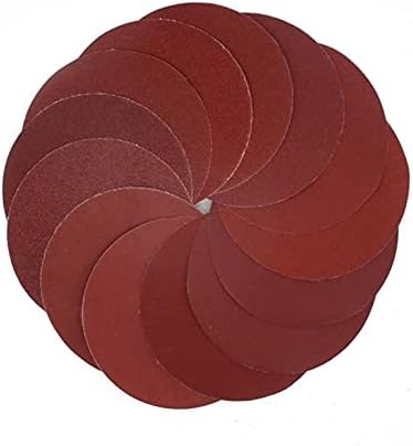 Lixa de polimento de metal de madeira 50pcs 5 polegadas 125mm Alumina Red Landpaper para lixar ganchos de disco e loops 60 a 2000 grãos