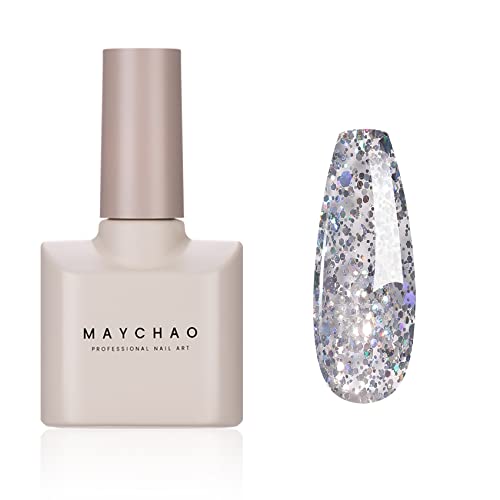 Maychao 15ml Glitter Gel Achanet esmalte 1pc Christmas Green Achaness Soak Off Polish Polish Nail Art Manicure Salon Diy em casa