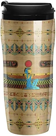 Deusa egípcia ISIS Travel Caneca de café com tampa de plástico com parede dupla com copo frio de fria de parede dupla de