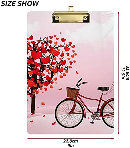 Placas de plástico de bicicleta da árvore do coração com tamanhos de clipe de clipe de metal placas de clipe de letra de letra de metal
